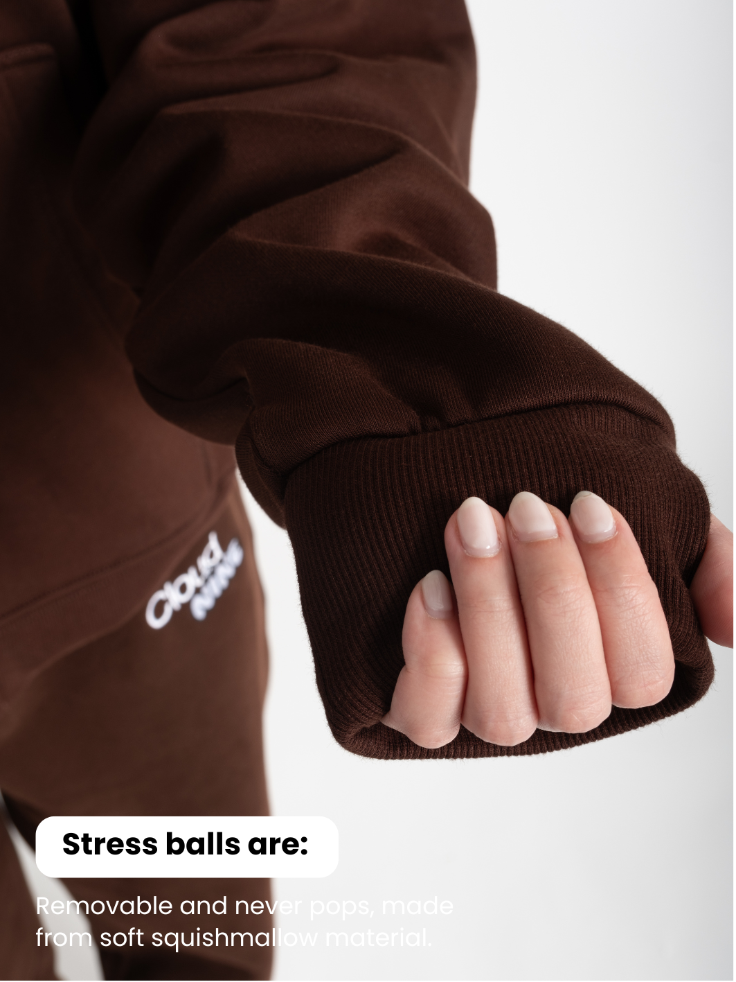 Built-in Stressball Hoodie in Brown Video Review