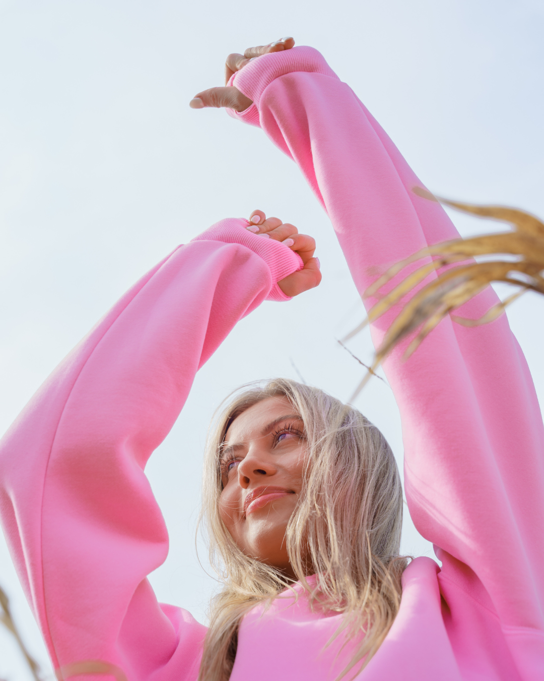 Pastel Cloud Hoodie with Wrist Cushion in Cotton Candy