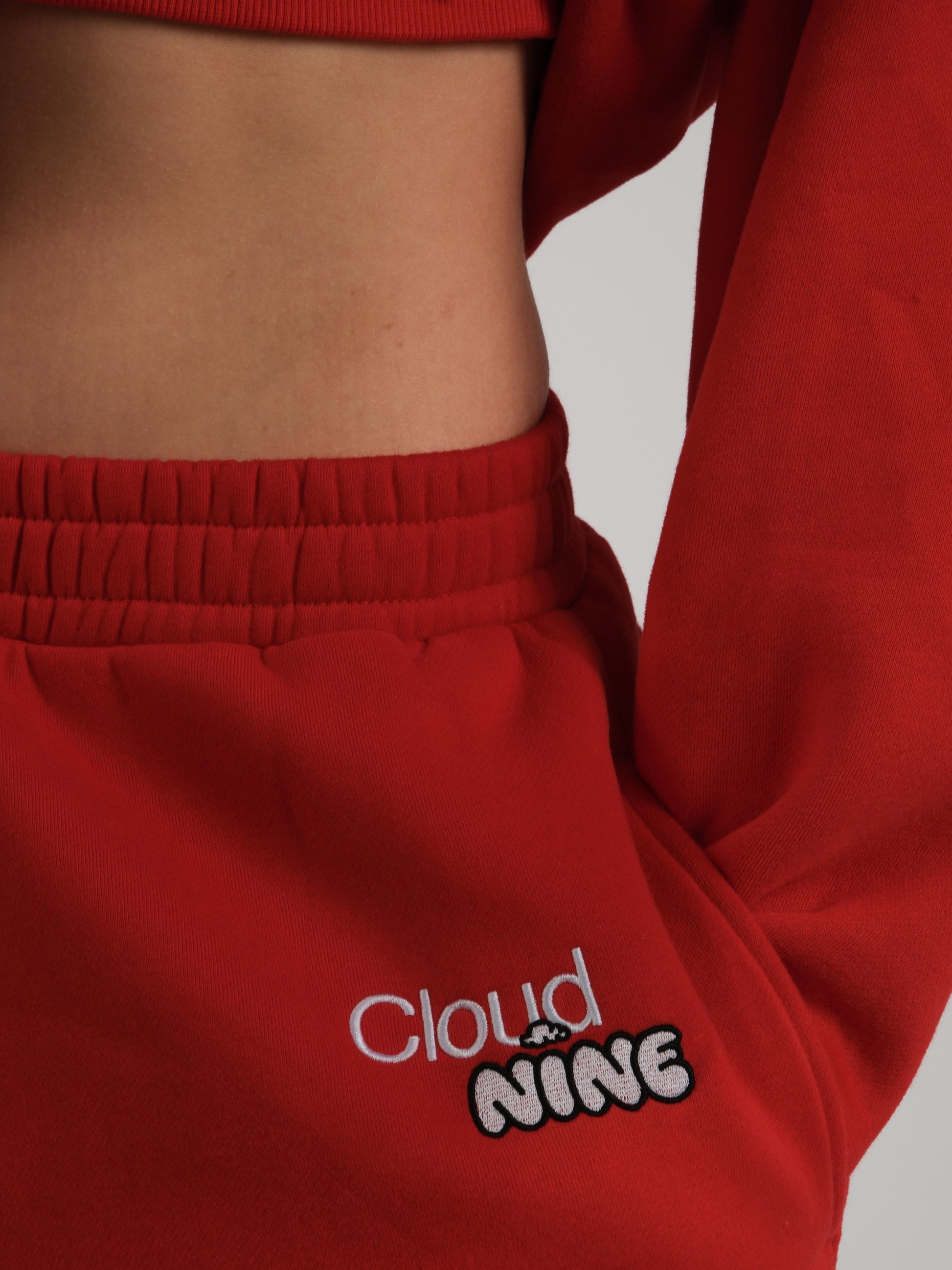 ladies red sweatpants