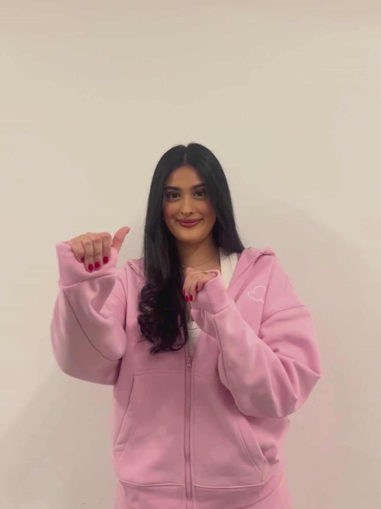 Pink Zip Up Hoodie Cover Image