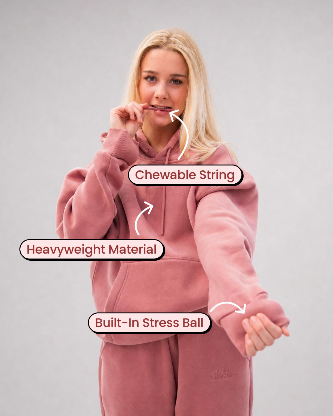 Cloud Eleven Hoodie - Blush pink - image 02