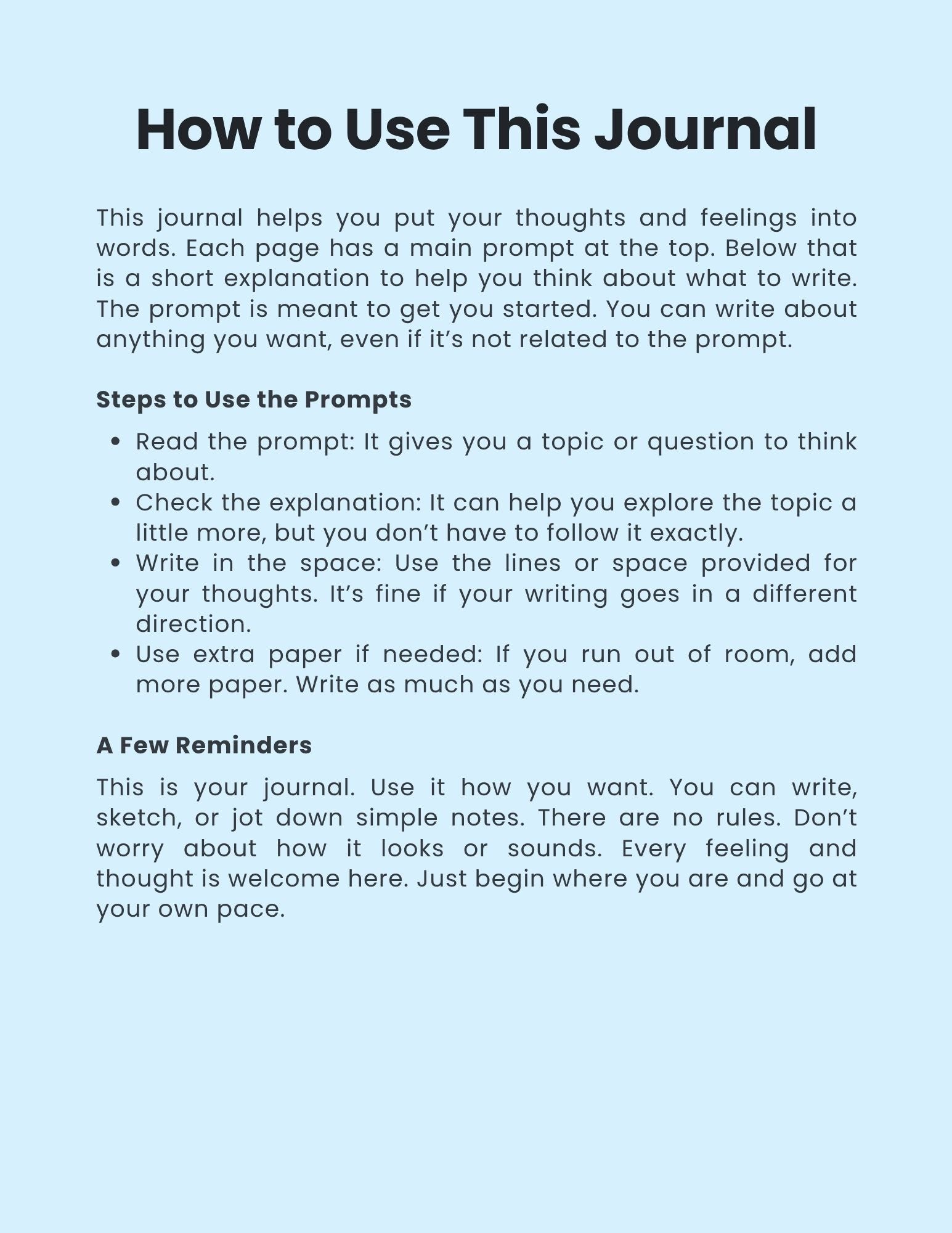 30 Journal Prompts