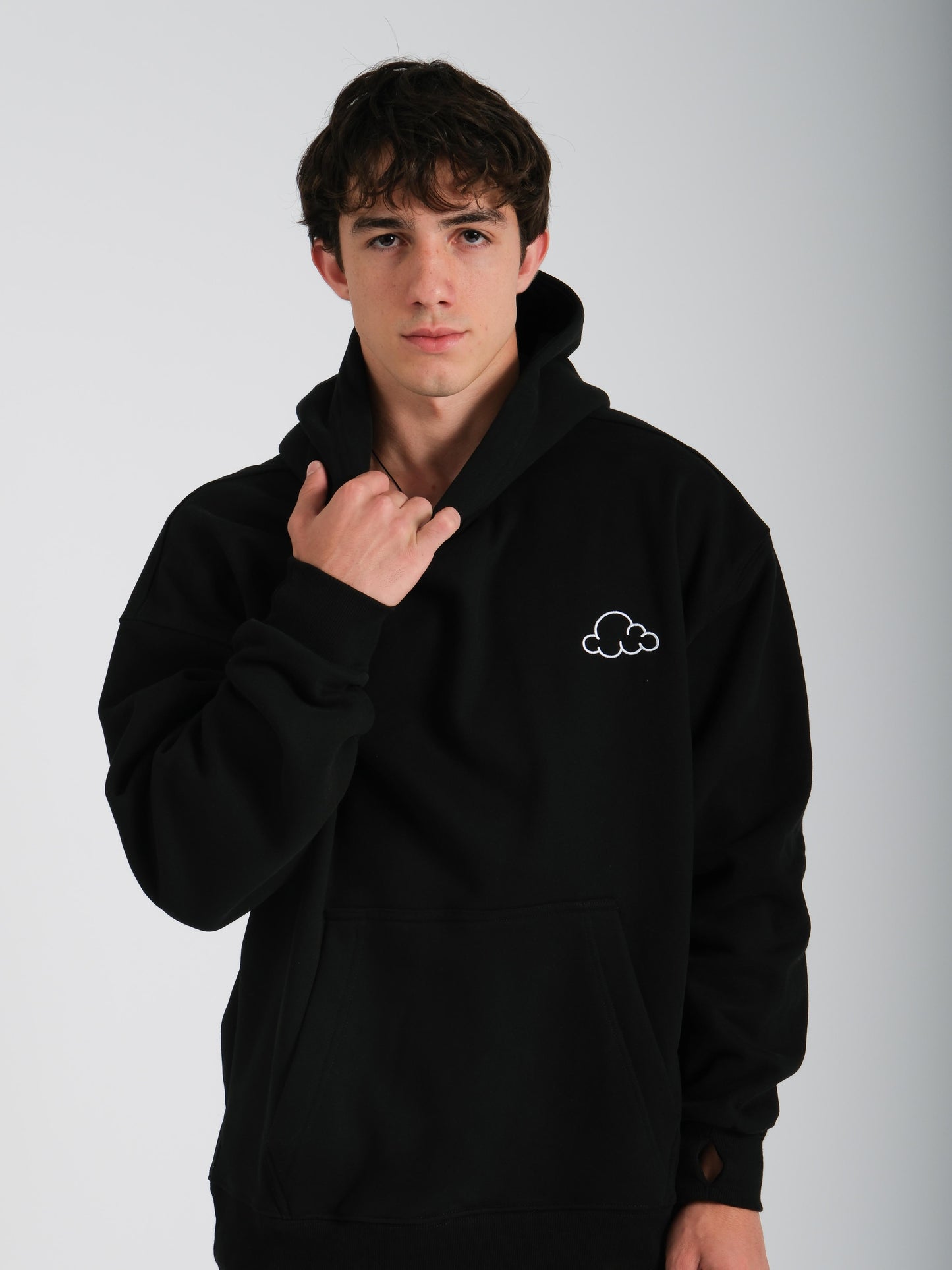 Anxiety Hoodie in Color Midnight Black