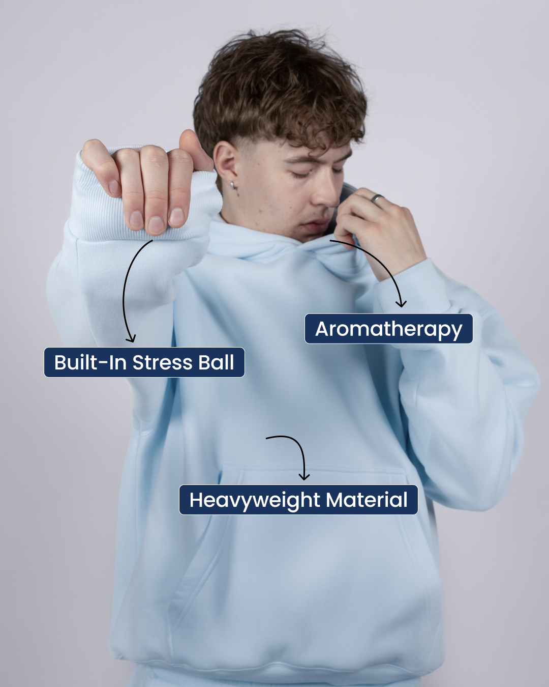Aromatherapy Hoodie - Baby blue - image 03