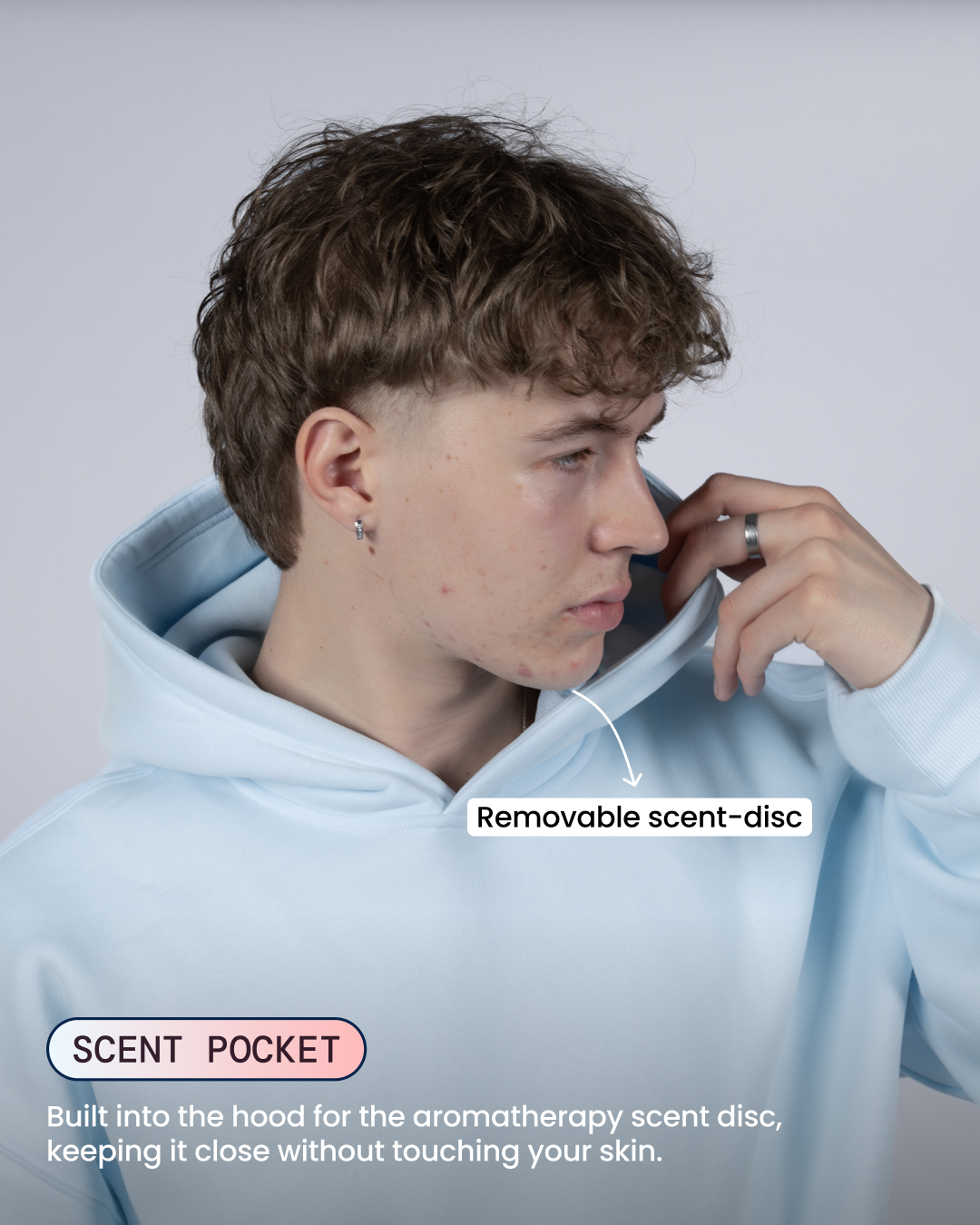 Aromatherapy Hoodie - Baby blue - image 06