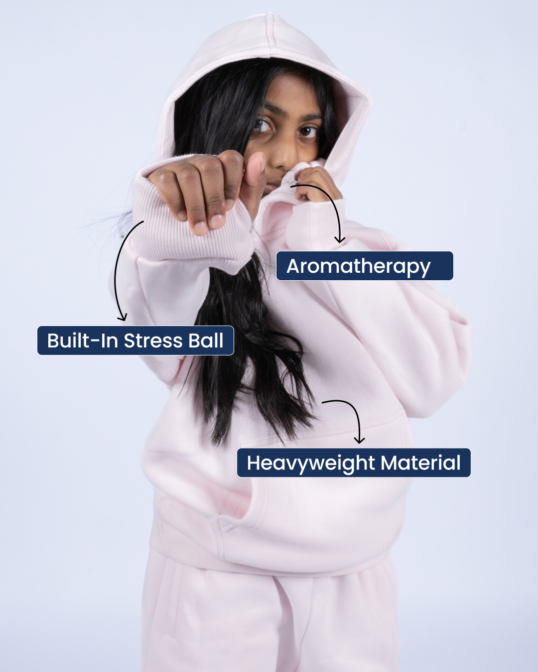 Kids Aromatherapy Hoodie - Blush Pink - image 02