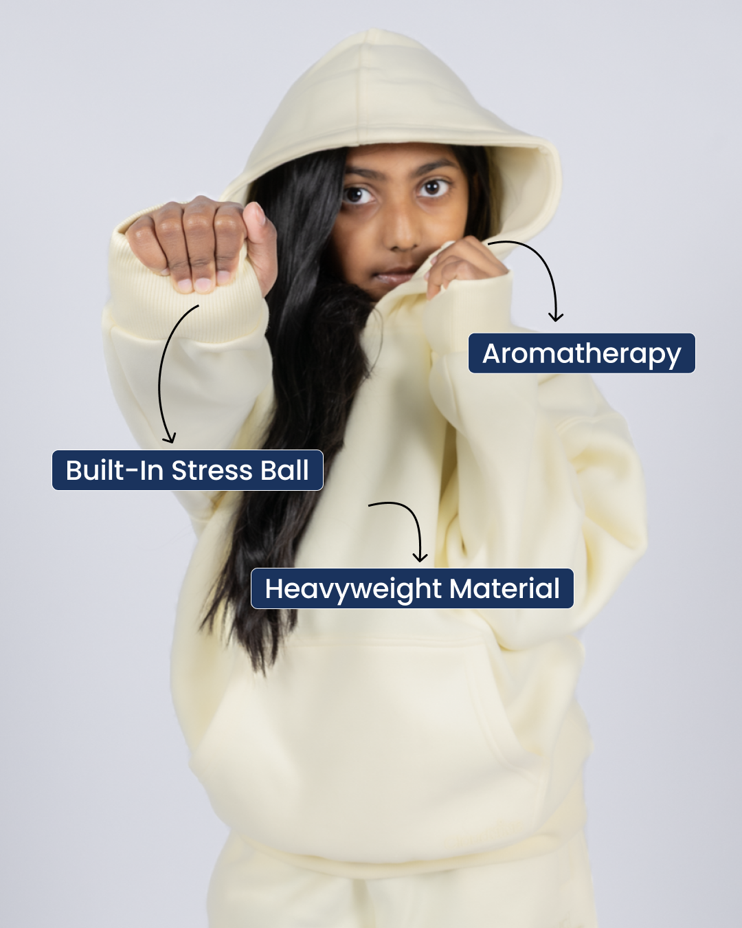 Kids Aromatherapy Hoodie - Butter yellow - image 03
