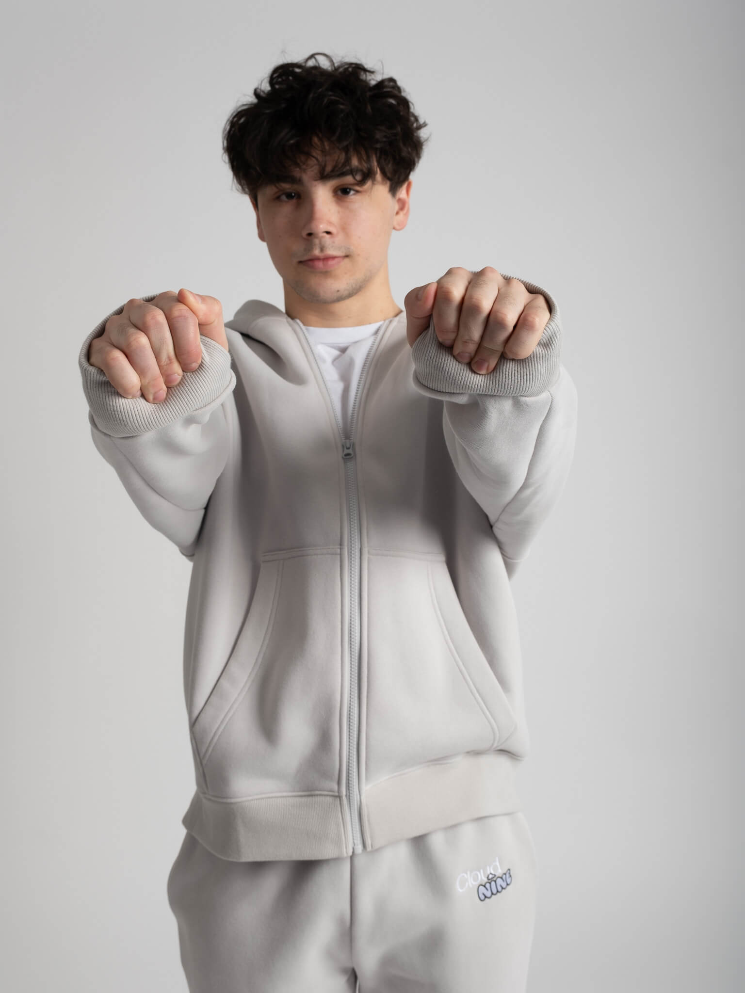Grey Zip Up Hoodie