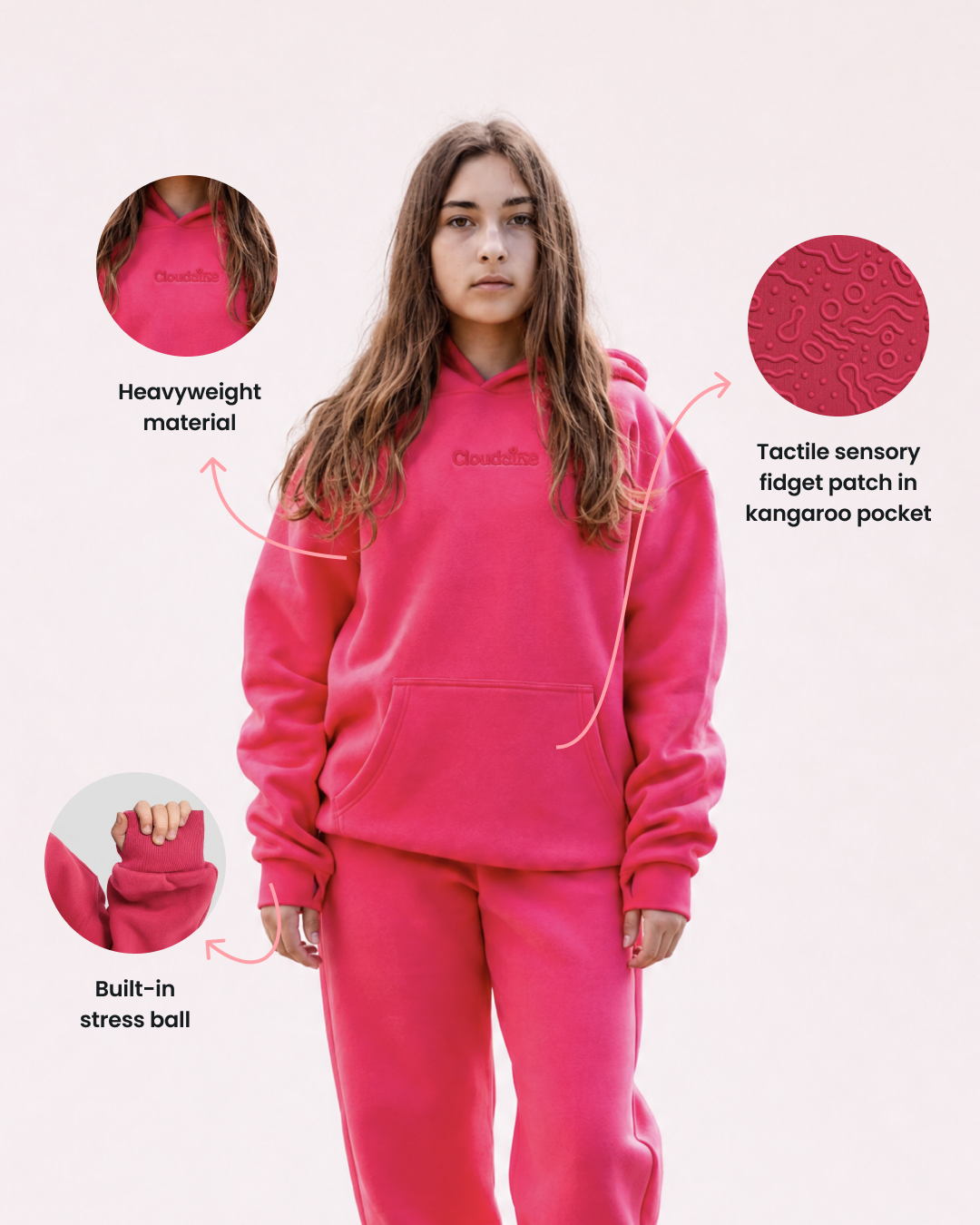 Grounding Kids Hoodie Berry image 02