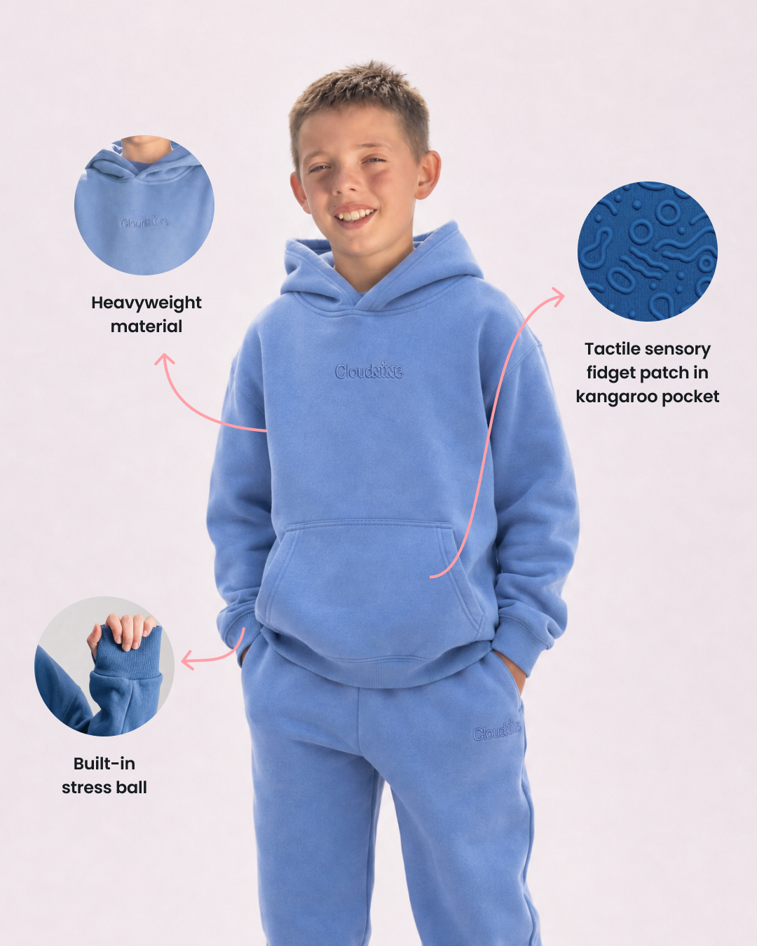 Grounding Kids Hoodie Ocean image 02
