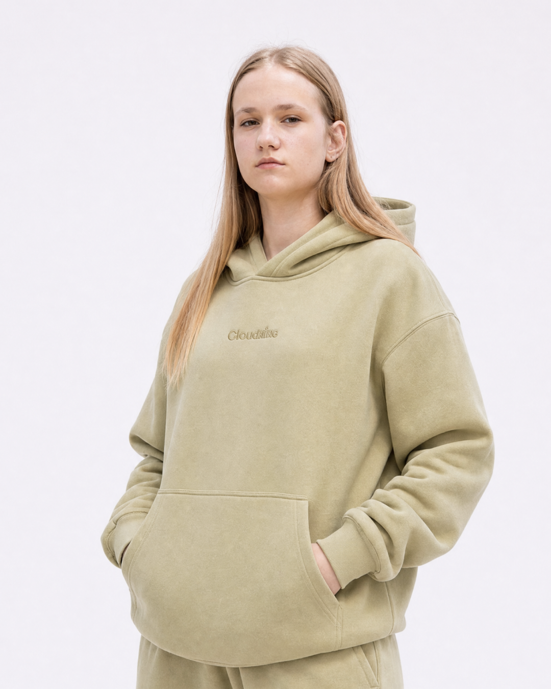 Grounding Kids Hoodie Olive image 01