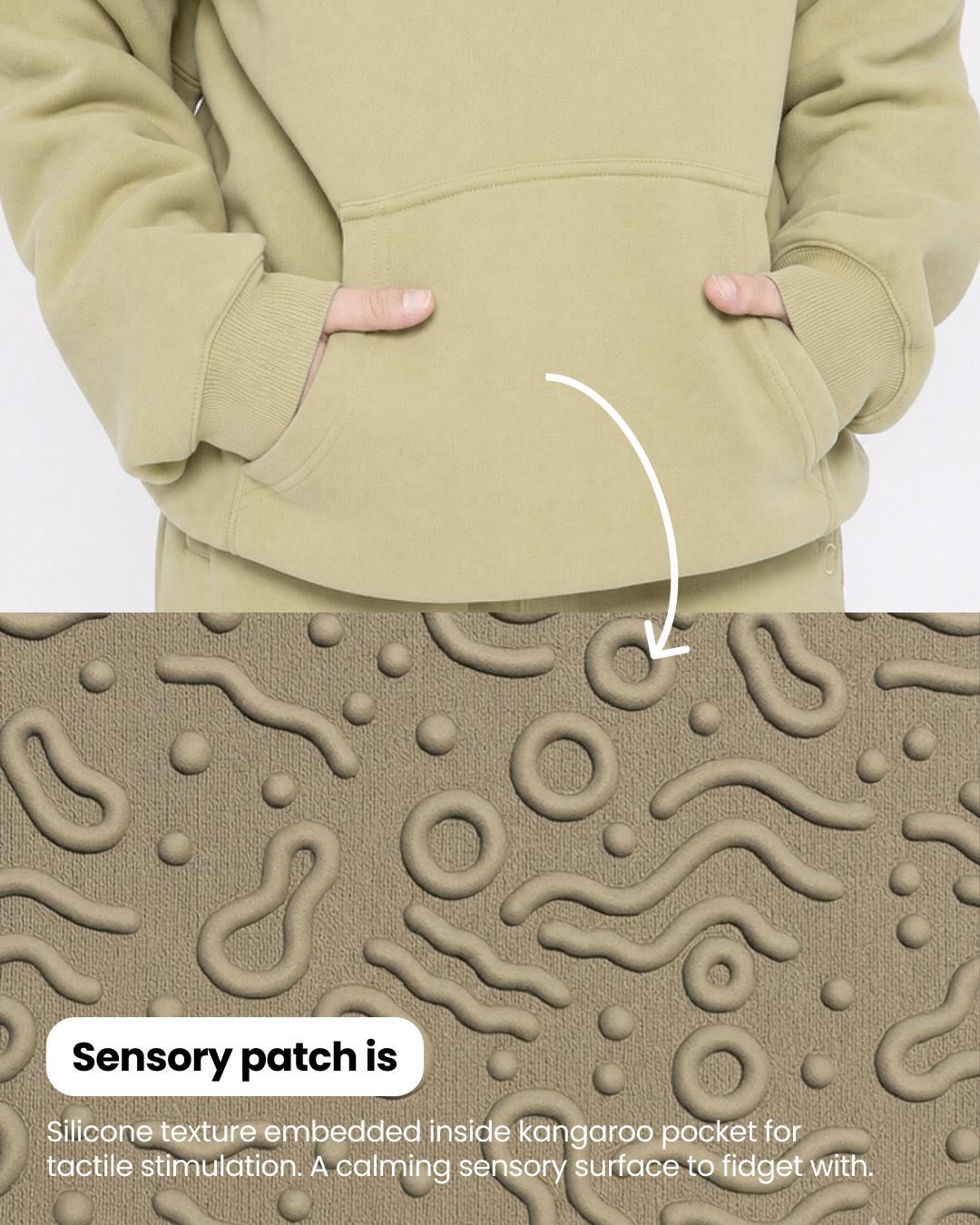 Grounding Kids Hoodie Olive image 03