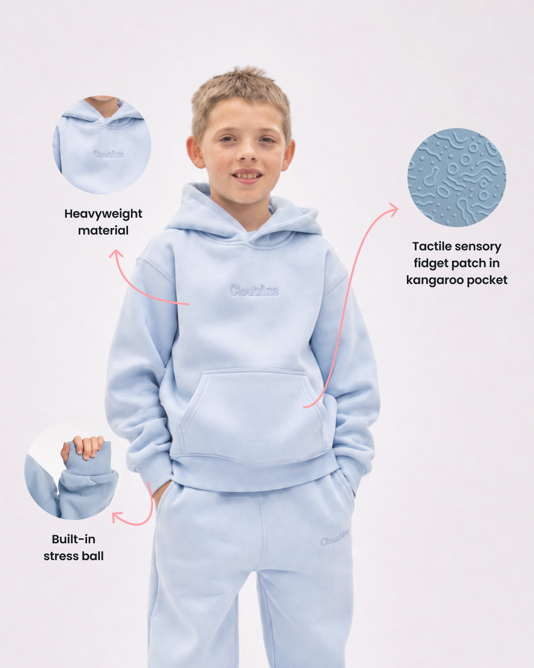 Grounding Kids Hoodie Sky image 02