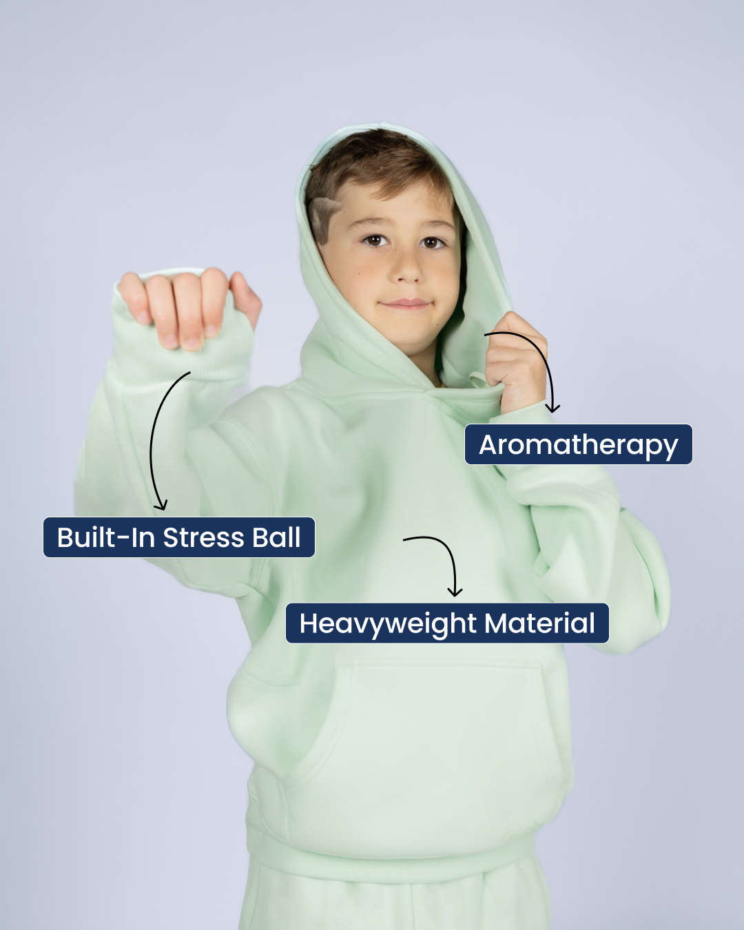 Kids Aromatherapy Hoodie - Mint - image 02