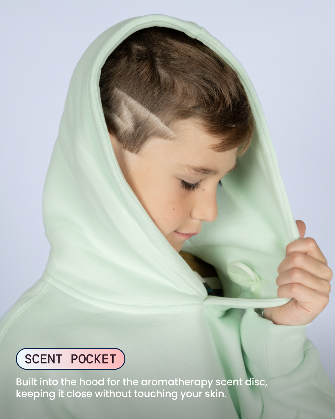 Kids Aromatherapy Hoodie - Mint - image 03