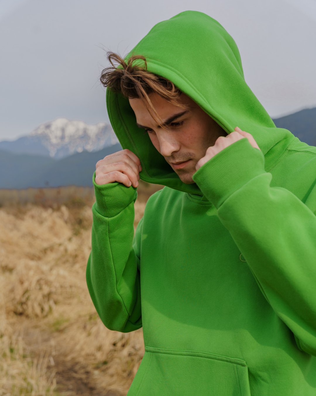 Pastel Cloud Comfort Hoodie with Wrist cushion in Matcha Green