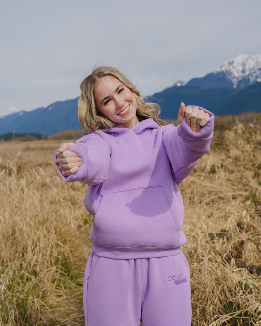 Pastel Cloud Hoodie in Lavander
