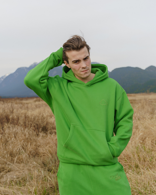Pastel Cloud Hoodie in Match Green