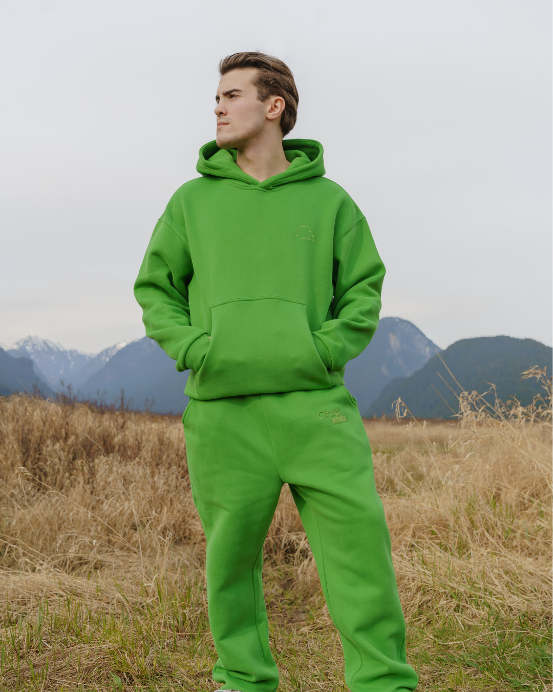 Pastel Cloud Sweatpants Matcha Green 