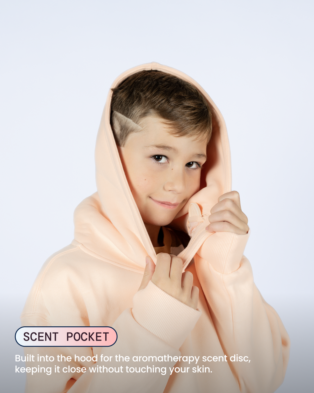 Kids Aromatherapy Hoodie - Peach - image 03