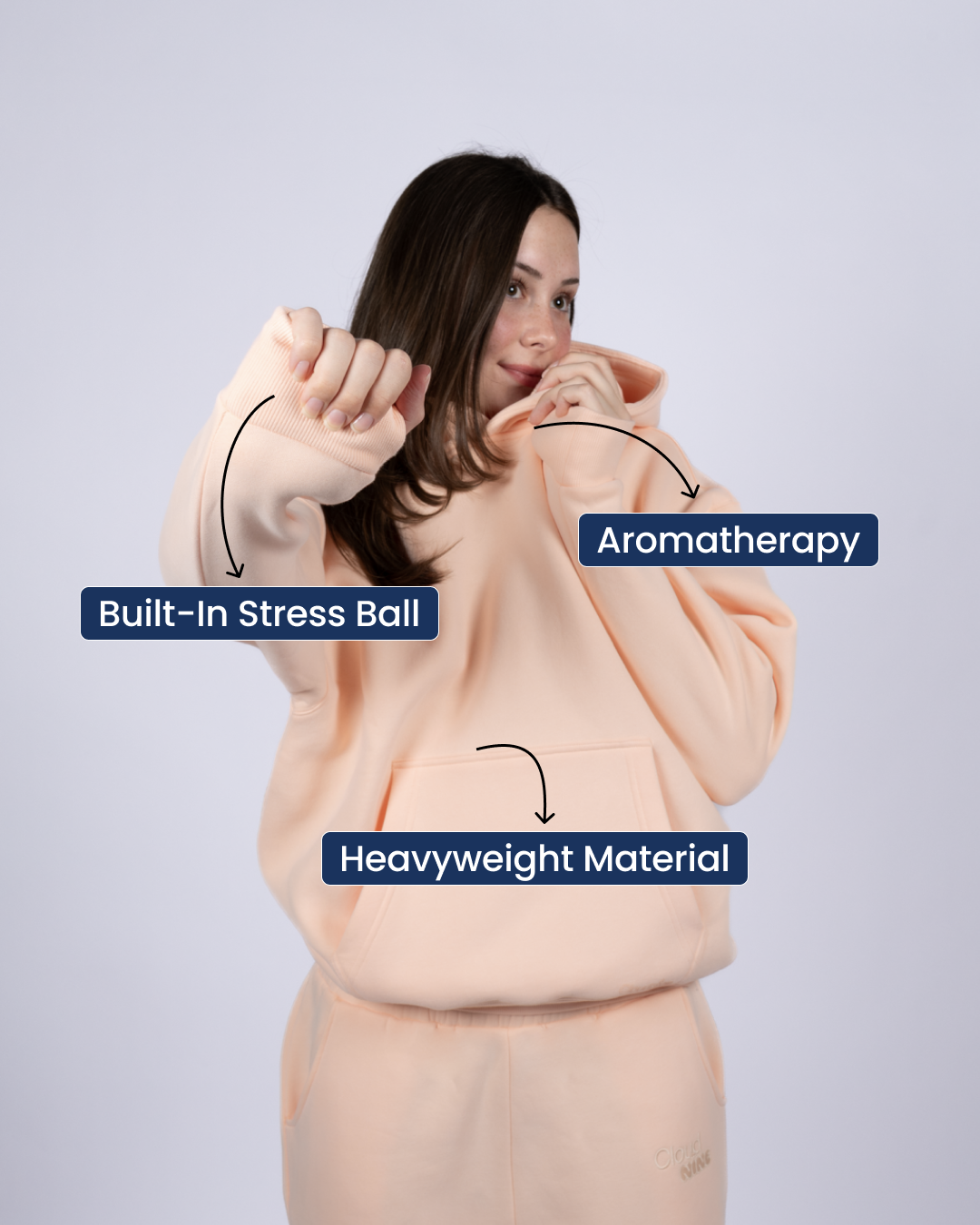 Aromatherapy Hoodie - Peach - image 03