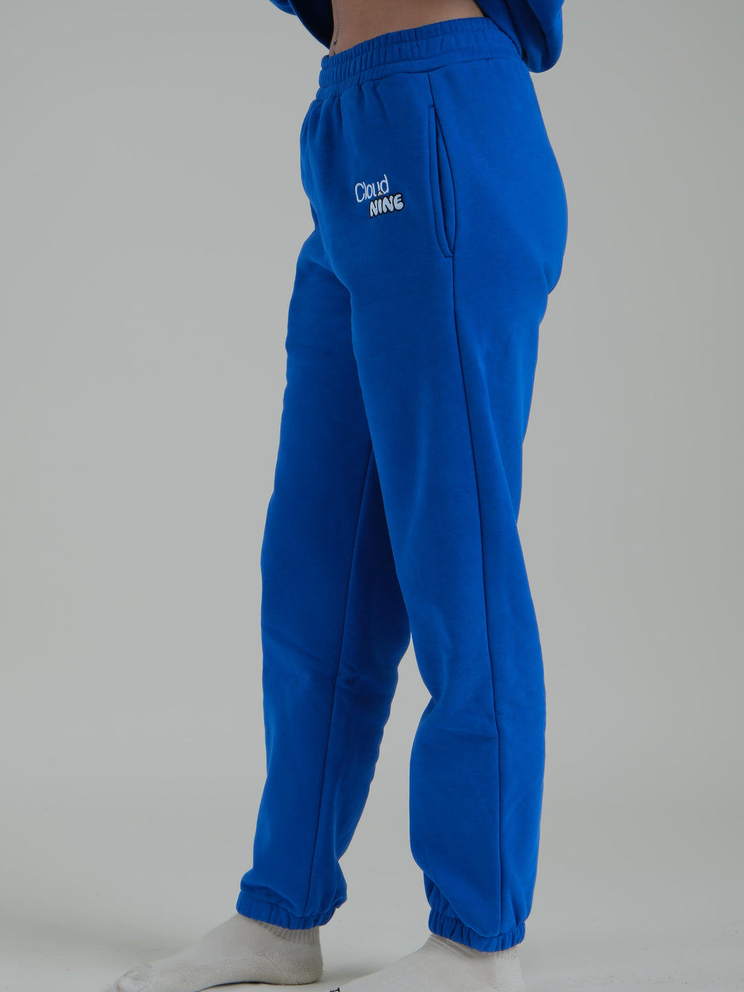 blue comfort sweatpants for anxiety