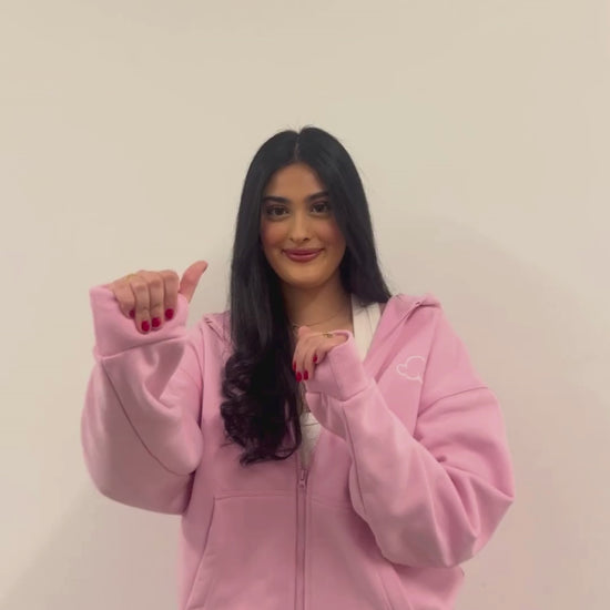 Pink Zip Up Hoodie Cover Image