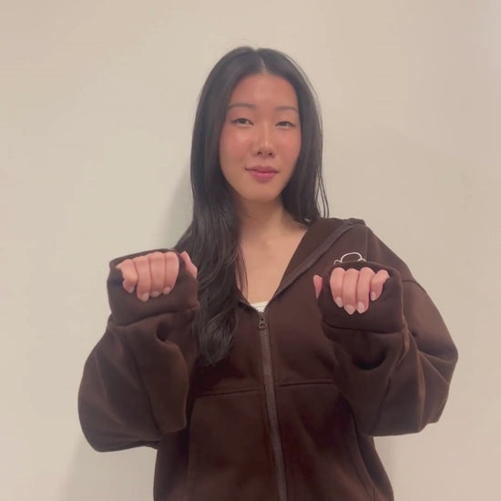 Brown Zipup Hoodie Cover Image