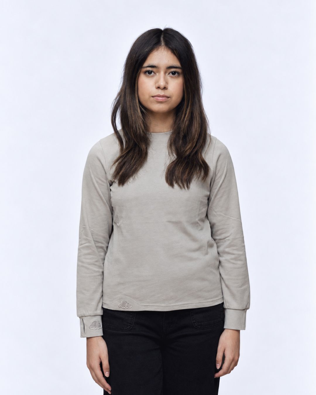 Crushed Rock sensory kids long sleeve tee front