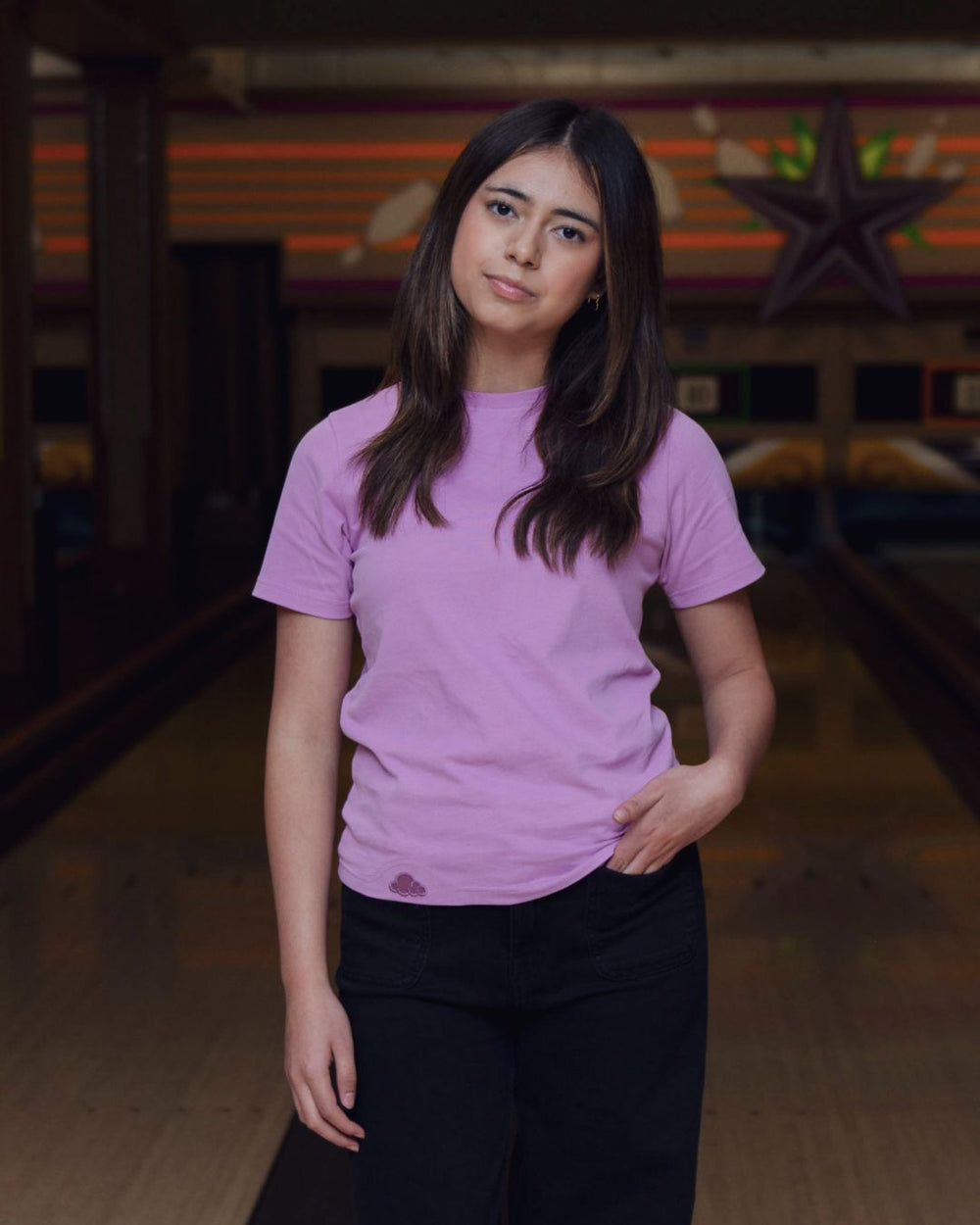 Fuchsia sensory kids t-shirt lifestyle