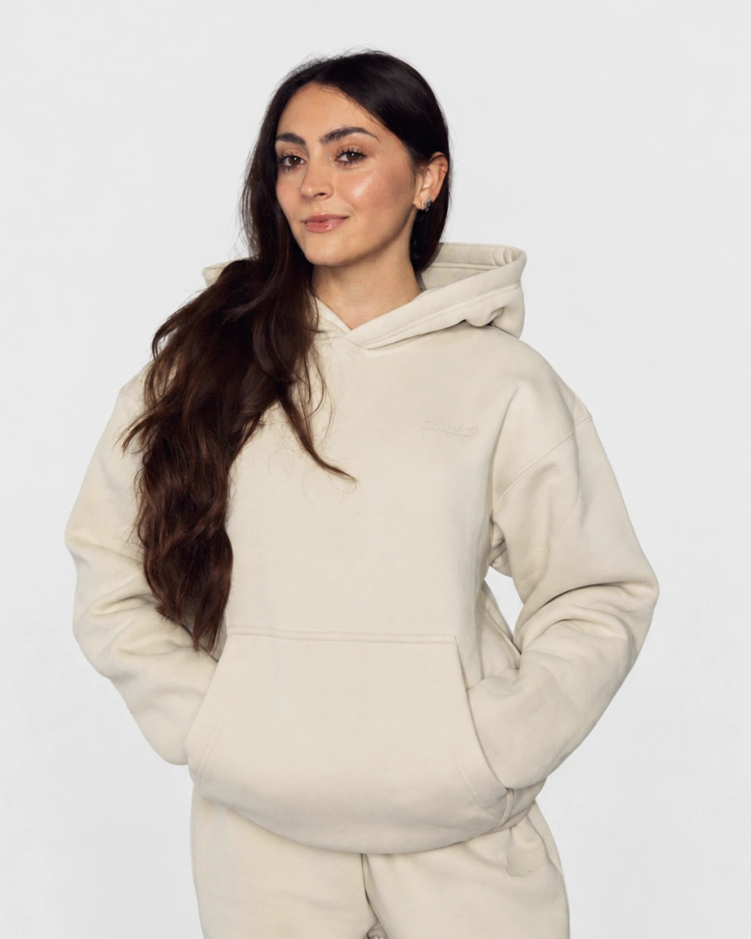 Soothe adult hoodie in Pearl - Front view