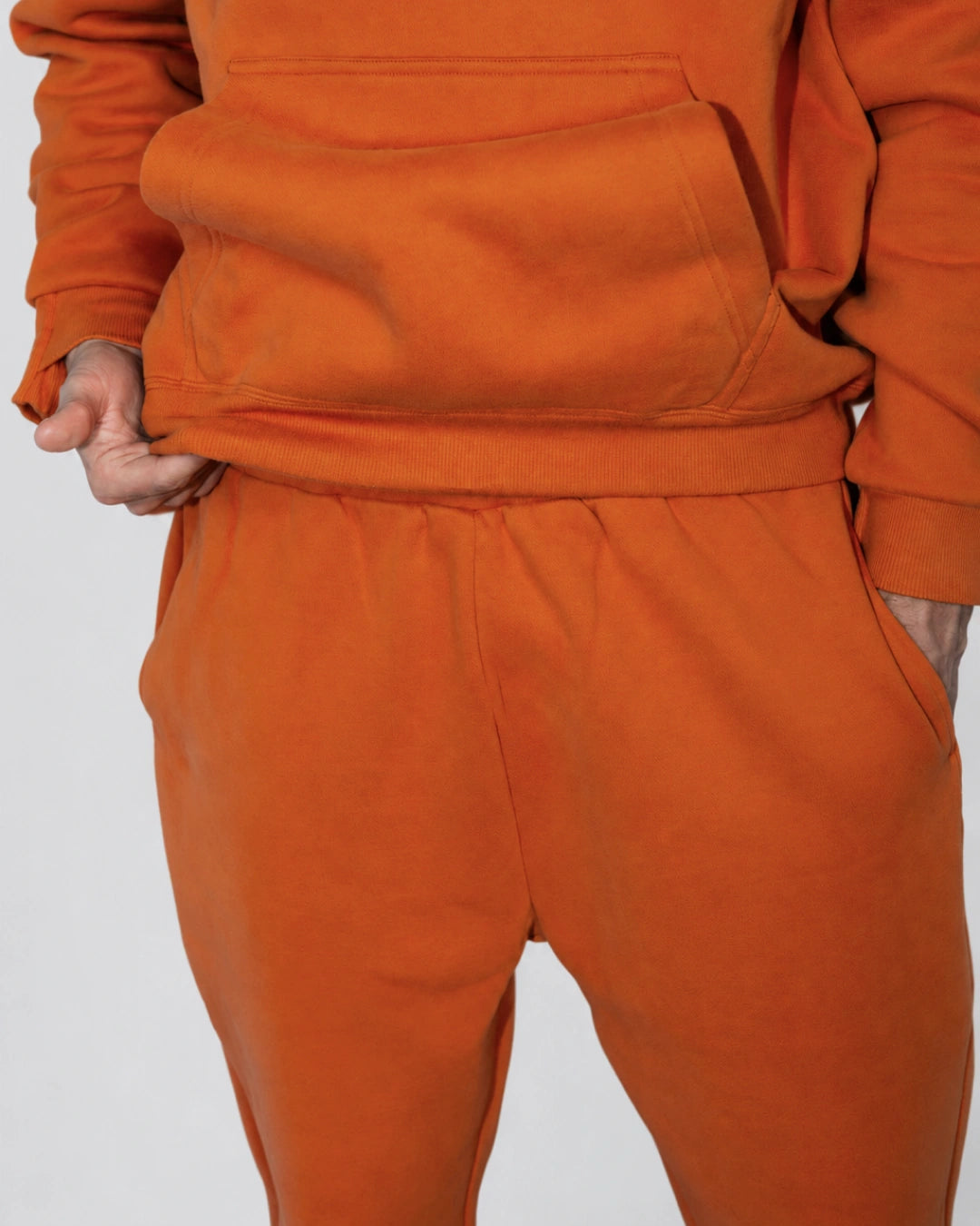 Soothe adult sweatpants in Caramel - Waist and pocket detail
