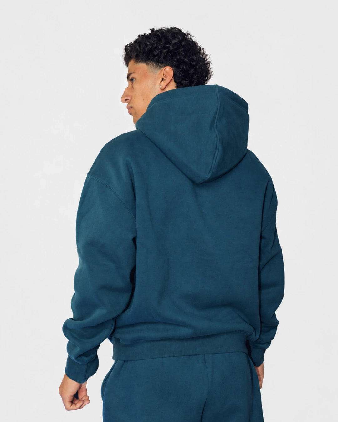 Soothe adult sweatpants in Denim Blue - Rear outfit view