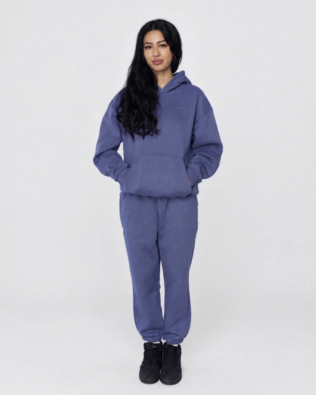 Soothe adult sweatpants in Moonlit Purple - Full outfit view