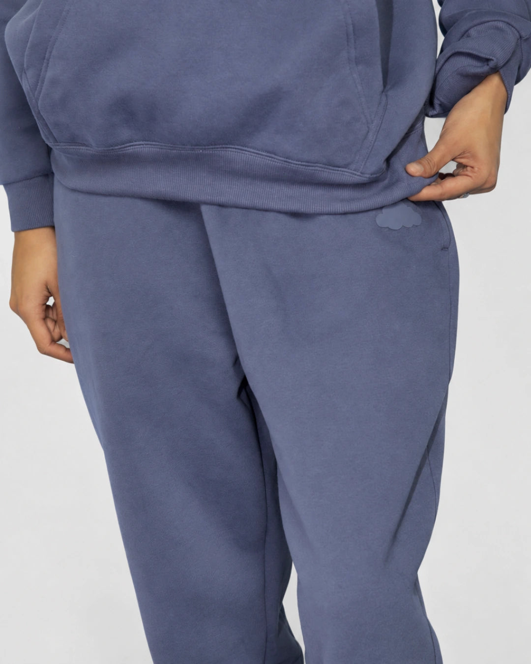 Soothe adult sweatpants in Moonlit Purple - Waist and pocket detail