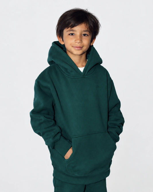 Soothe kids hoodie in Sea Green - Front view