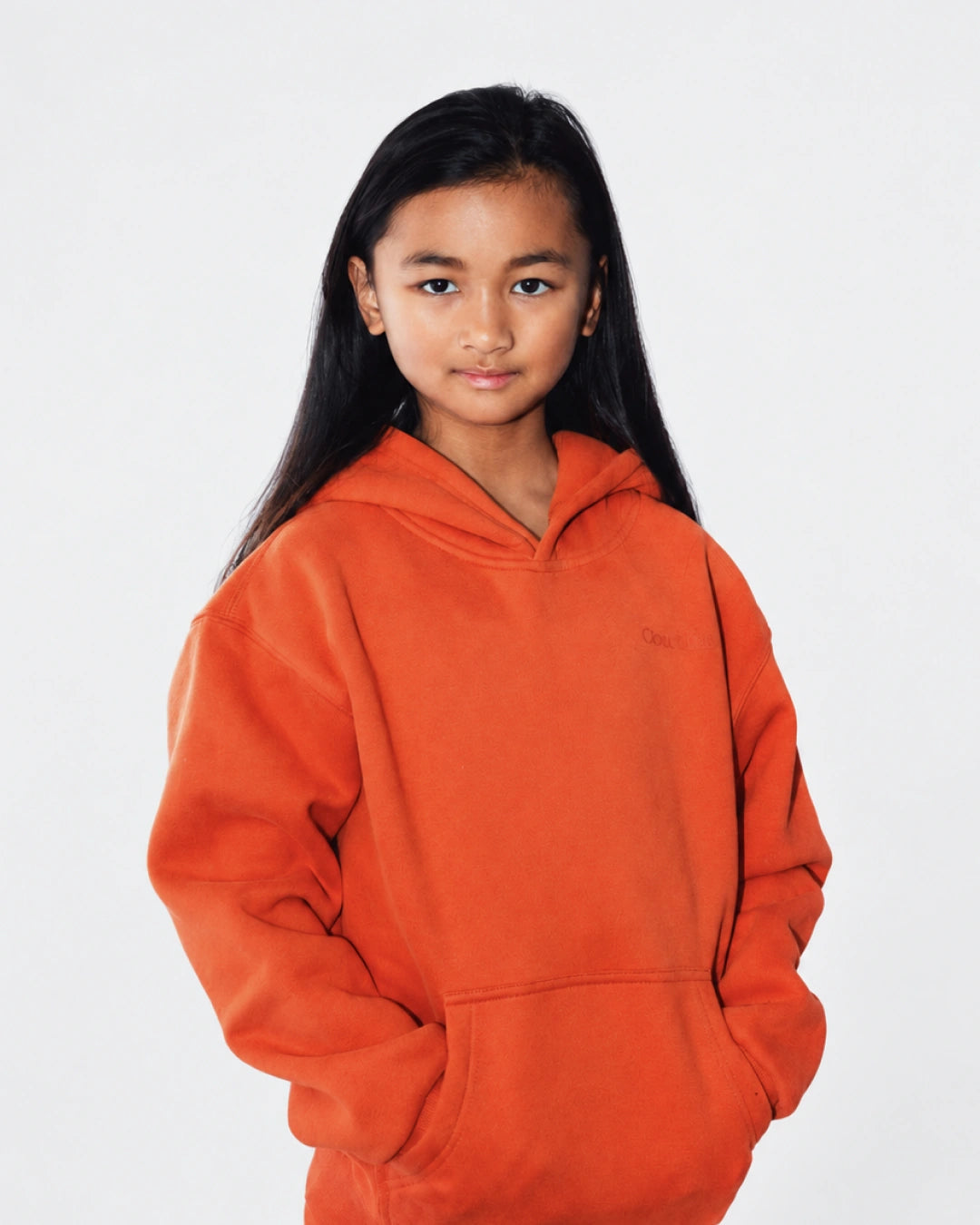 Soothe kids hoodie in Caramel - Front view