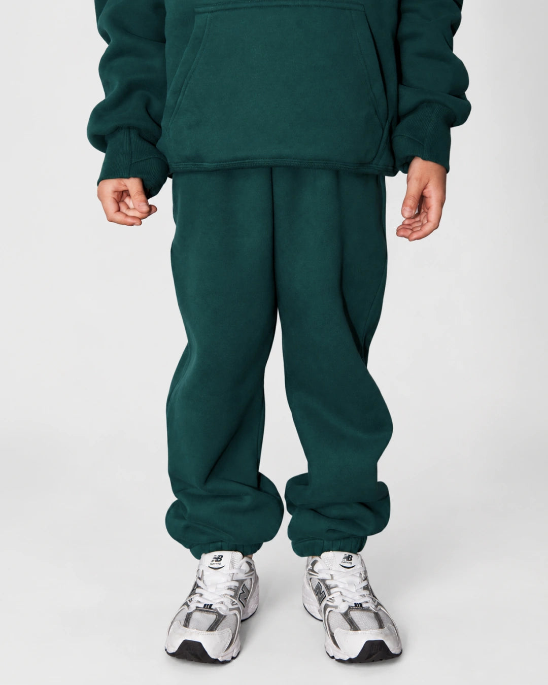 Soothe kids sweatpants in Sea Green - Front view