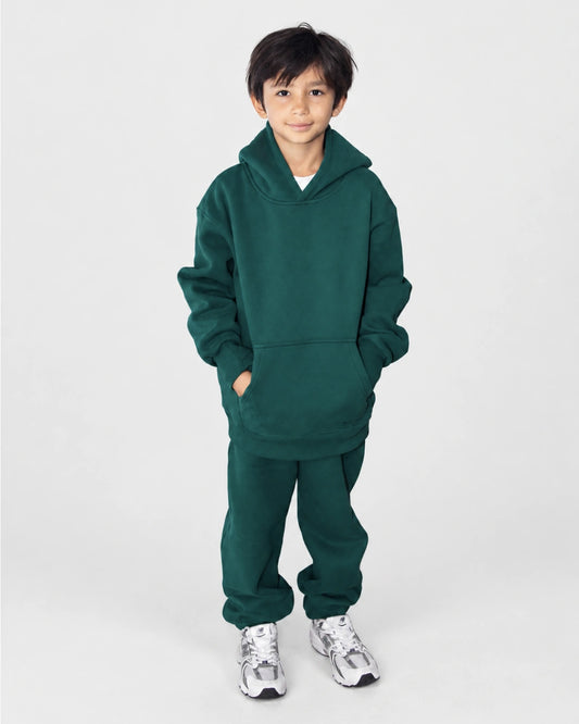 Soothe kids sweatpants in Sea Green - Full outfit view