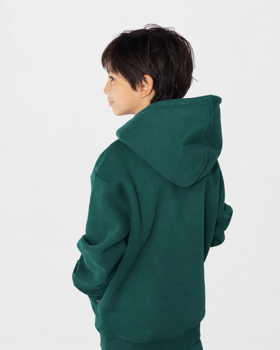 Soothe kids sweatpants in Sea Green - Rear outfit view