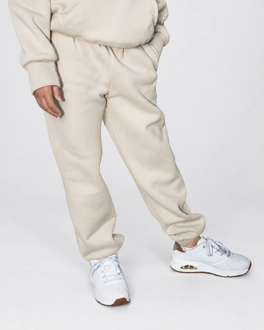 Soothe kids sweatpants in Pearl - Front view