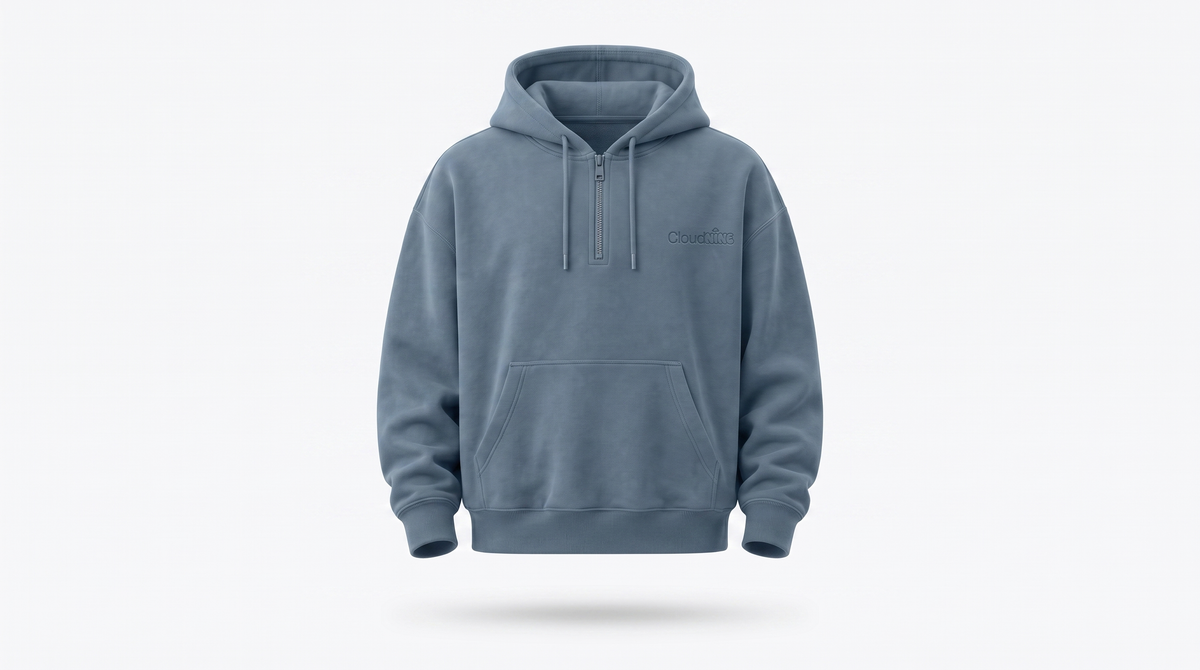 Travel Hoodie in Blue Heaven — front view