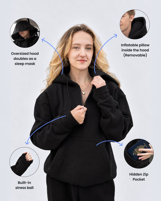Travel Hoodie in Black, gallery image 2