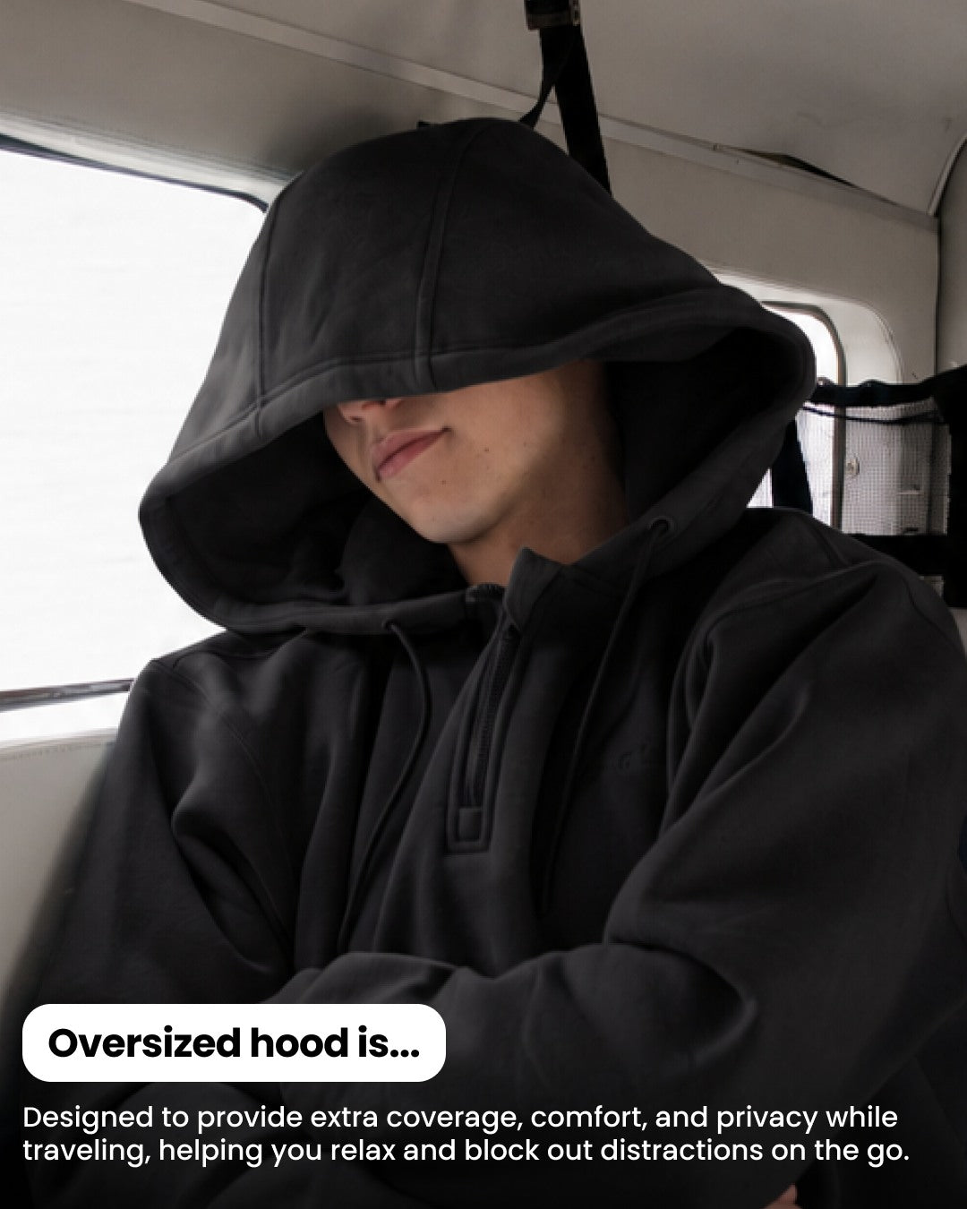 Travel Hoodie in Black, gallery image 4