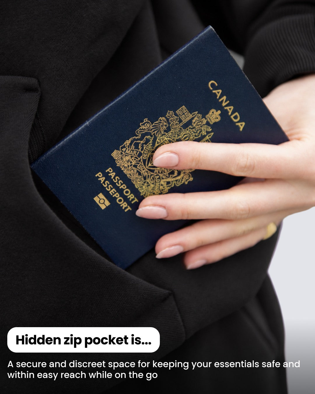 Travel Hoodie in Black, gallery image 7