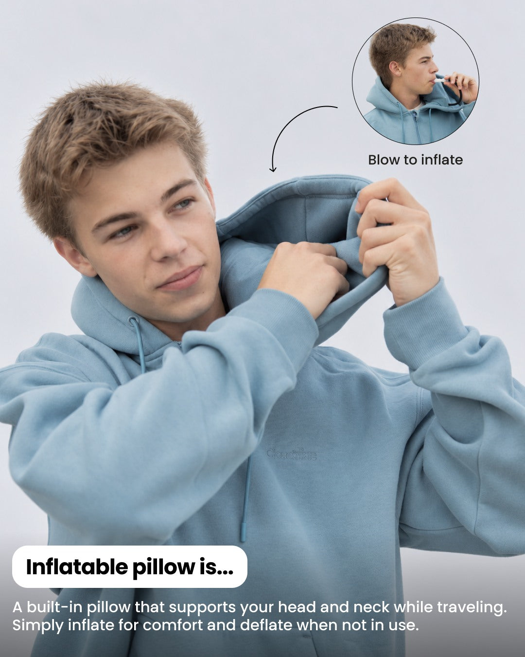 Travel Hoodie in Blue Heaven, gallery image 3